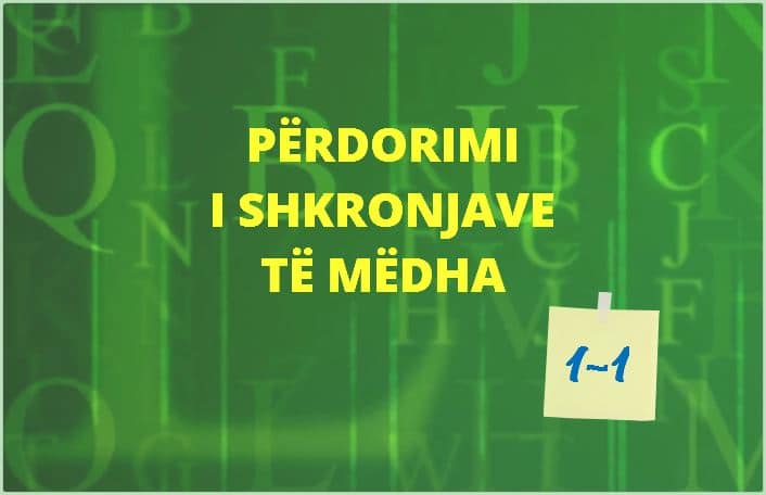 Shkronjat e mëdha 1-1