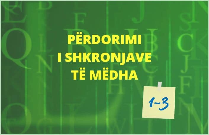 Shkronjat e mëdha 1-3